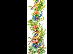 نقاشی گل و مرغ